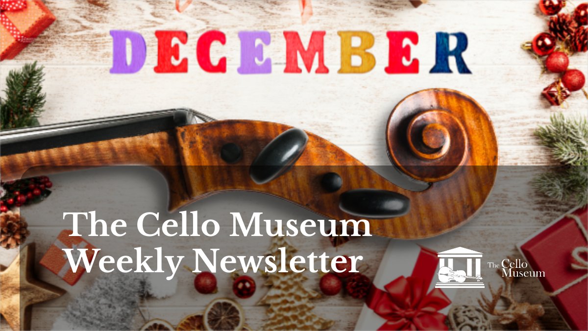 cellomuseum's tweet photo. The Cello Museum Weekly Newsletter - https://t.co/Cr16JbjN0D #cello #cellist #cellomuseum #newsletter #classicalmusic #musiclover #whatson #cellobows #giftideas https://t.co/Qew0PTeLEw