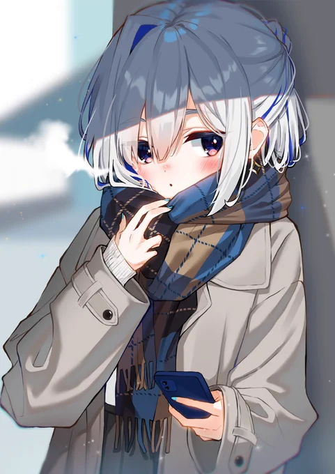 寒い日の待ち合わせ💫
#かなたーと #イラスト 