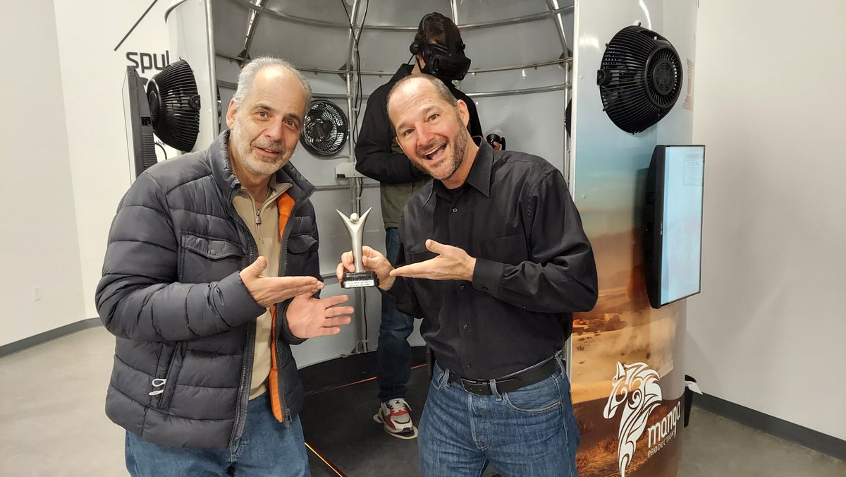 SparkXRtech's tweet image. OMG!  #AlulaAdventures won the 2021 Innovation Award! This was a tough category this year with many great nominees.  Congrats to @manga_prd and everyone that worked on the project with us! Thanks also @spy_hop and SLC IGDA and @UtahDEN