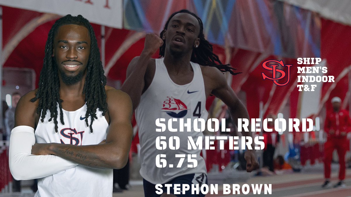 ShipURaiders's tweet photo. 🚨SCHOOL RECORD🚨
@ShippensburgU Track &amp; Field doing work.
Congrats to Stephon Brown in the 60 meters; he ran it in 6.75 seconds today!
It surpasses the record of Herman Kirkland (6.79 seconds) in 2012. https://t.co/YbASIlYdm6