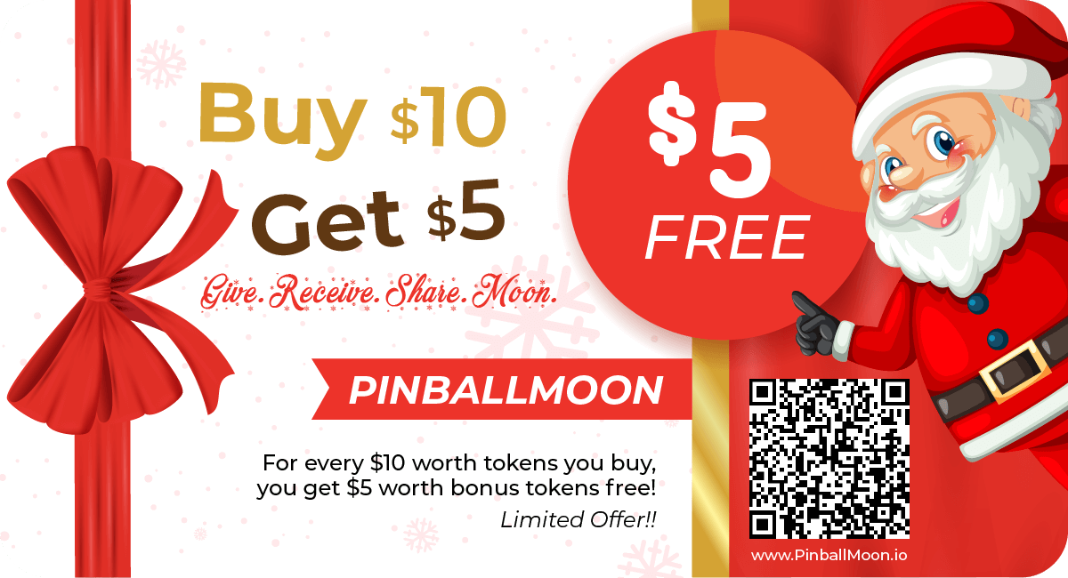 PinballMoon's tweet photo. It’s #Christmas at PinballMoon!🎄
🎁GET $5 BONUS TOKENS FREE!🎁 LIMITED OFFER!🔥

Hurry up to claim your #Free tokens!🥳

👉Claim Now! https://t.co/wUrnpZlO83

#PinballMoon #airdrop #giveaway #bscfree #bnbfree #freebnb #freebtc #December1st #DecemberWish #DecemberHot #Offers https://t.co/xHVxUtdOH9