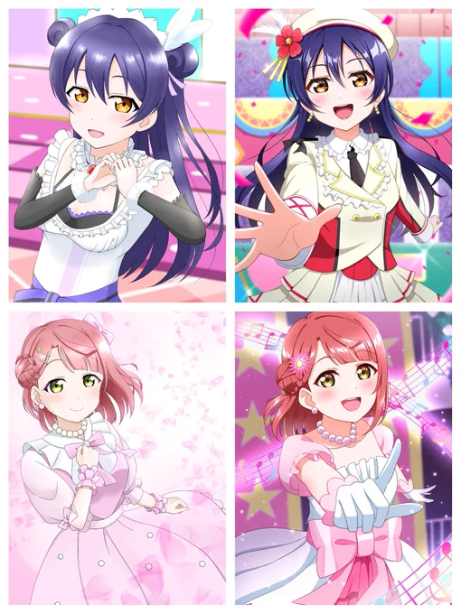 #今年もあと1ヶ月になりましたが画力がどうなったか見てみましょう
2月海未ちゃん→11月海未ちゃん
3月歩夢ちゃん→12月歩夢ちゃん

意識して変えた点は色々ありますが、全体的に華やかな印象が増したかな…、と! 