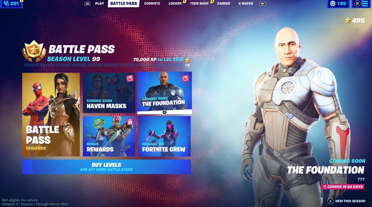 ForniteArgLeaks's tweet photo. La skin de la fundación estará disponible para desbloquear el 2 de febrero #FortniteChapter3 https://t.co/BbU6bl8jQp