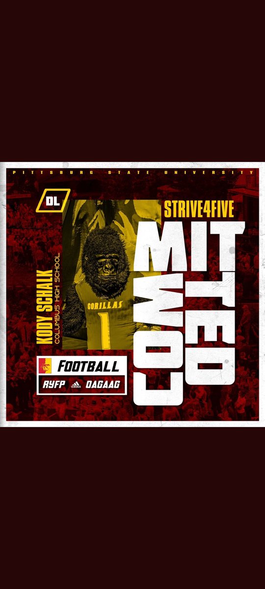 Kodyschalk1's tweet photo. I'm excited to announce that I'm staying home!!!🦍#RYFP #OAGAAG @blake_burns @Matthew_Crain @Coachbwright4 @taylorgodinet @sportsinkansas @SEK_Sports @EasternKSSports @j_lenard @bjbowman13 @GorillasFB @6starfootballKS @PrepRedzoneKS @KansasPregame https://t.co/loyzLzm24m