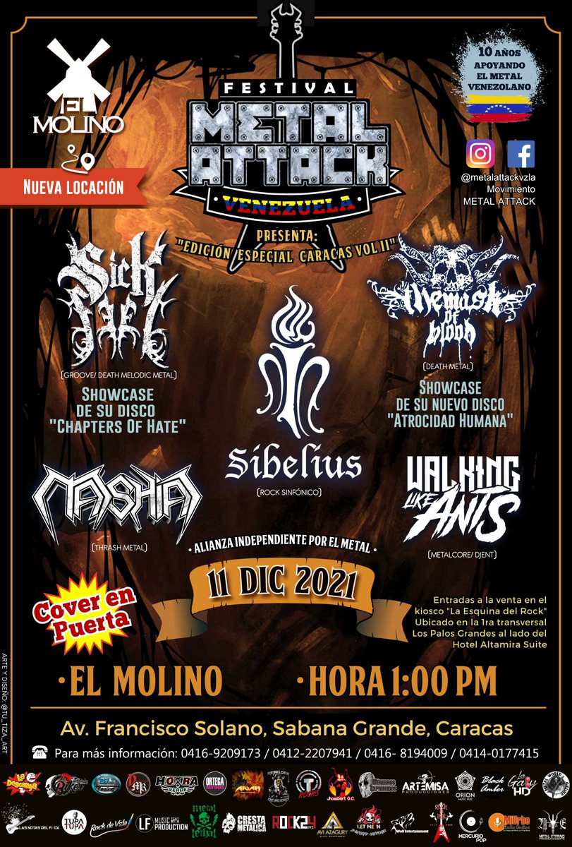 horaverde929's tweet photo. En  @ElMolinoCcs 11.12.2021 #MetalAttack @MetalAttackVzla Impelable rockers!!! https://t.co/cGnFl9wBzw