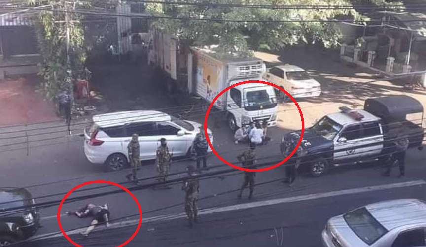 spring21MM's tweet photo. UPDATE:(1/2)
Military Terrorists Violently Crackdown the protest—Opened Fire &amp; Hit the protesters with speedy army vehicle in #Kyimyindaing Tsp,#Yangon on Dec 5 morning—at least 3 youths Had Died at the scene,another one was Shot &amp; Died due to excessive loss of blood...
#Dec5Coup https://t.co/DDzu1gMTij