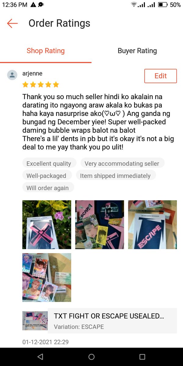 ArjenneC's tweet photo. Thank you so much @MoonBearShopPH , my TXT album F or E(escape v.) arrived on Wednesday, super bilis ng shipping & superrr dami ng bubble wrap and cuties ng freebies! Until my next purchase po!(Β΄β©ο½‘β’ α΅ β’qβ©`) #MBKSPH_Feedbacks (pasensya po ngayon lang ako nakapagtwt hihihi) https://t.co/DLpeE2Q2Zr