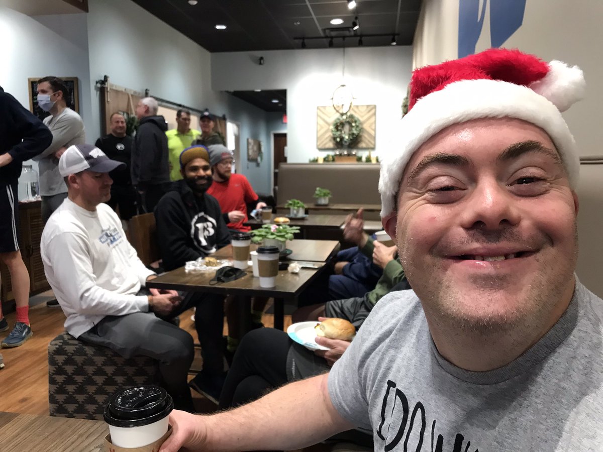 JohnScoglio's tweet photo. The King holds court at F3 Greensboro convergence at A Special Blend this past Saturday morning https://t.co/o7CxfALwcB