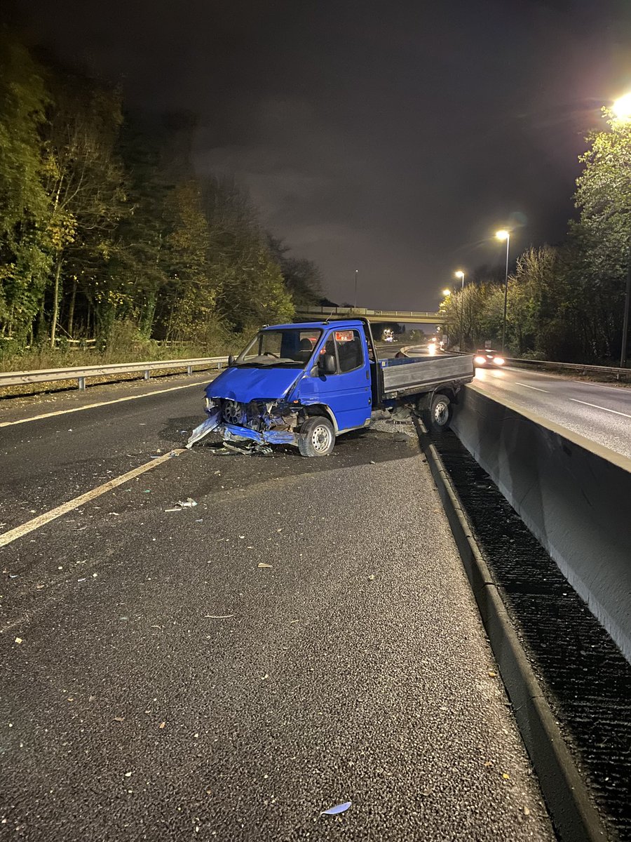 Chadwick7Lewis's tweet photo. Not your usual place to park a van on the A63! #TrafficOfficers https://t.co/nyWUUfXUSn