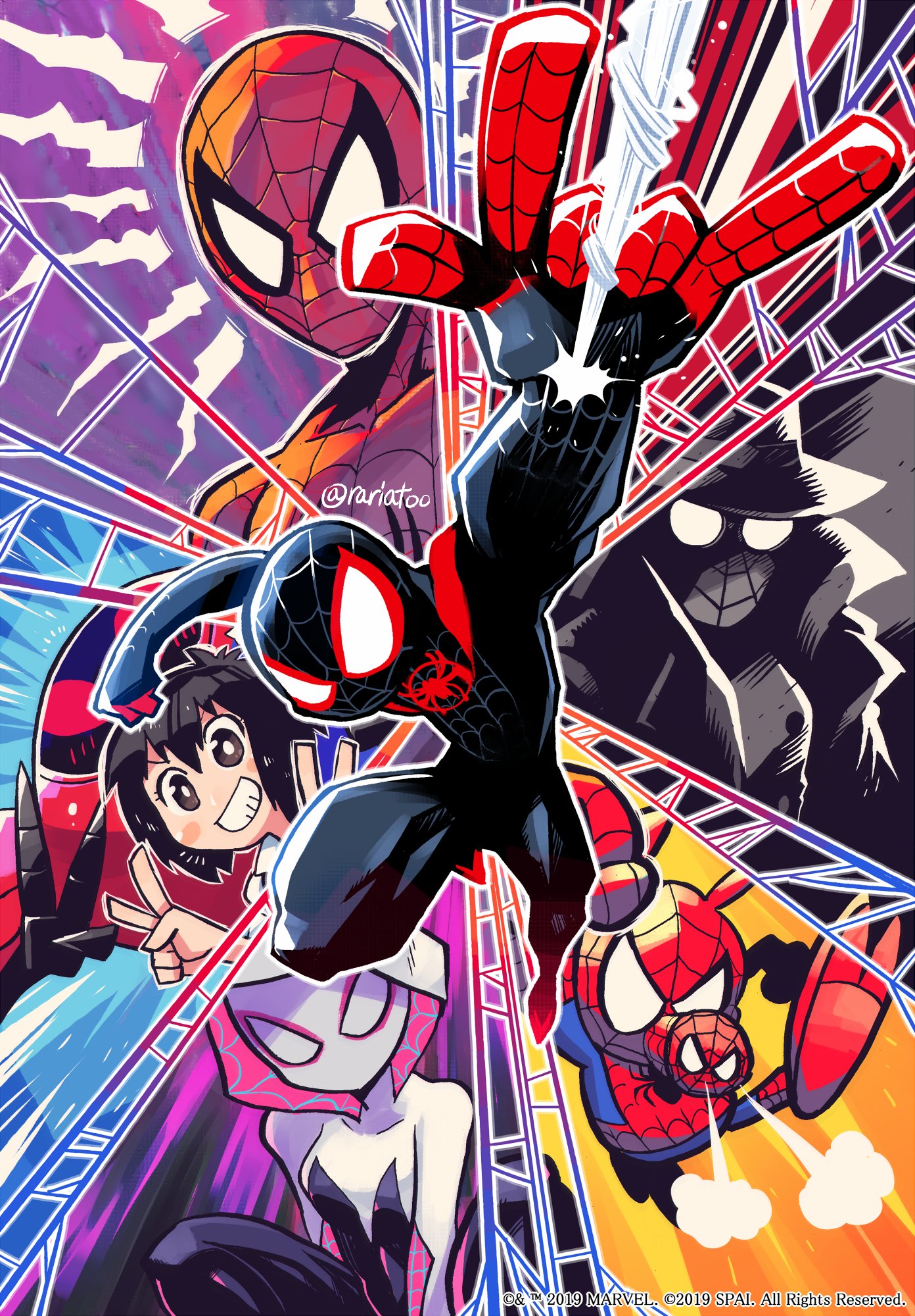 ラリアット Rariatoo 療養中 Spiderverse スパイダーバースの絵 19 T Co Hags7uteci Twitter