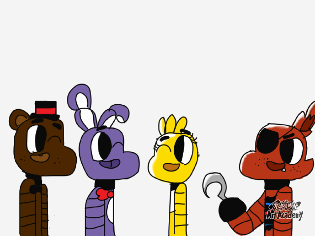 DINO2️⃣0️⃣🅱RYAN on X: TIME to DRAW! The Animatronics of FNAF