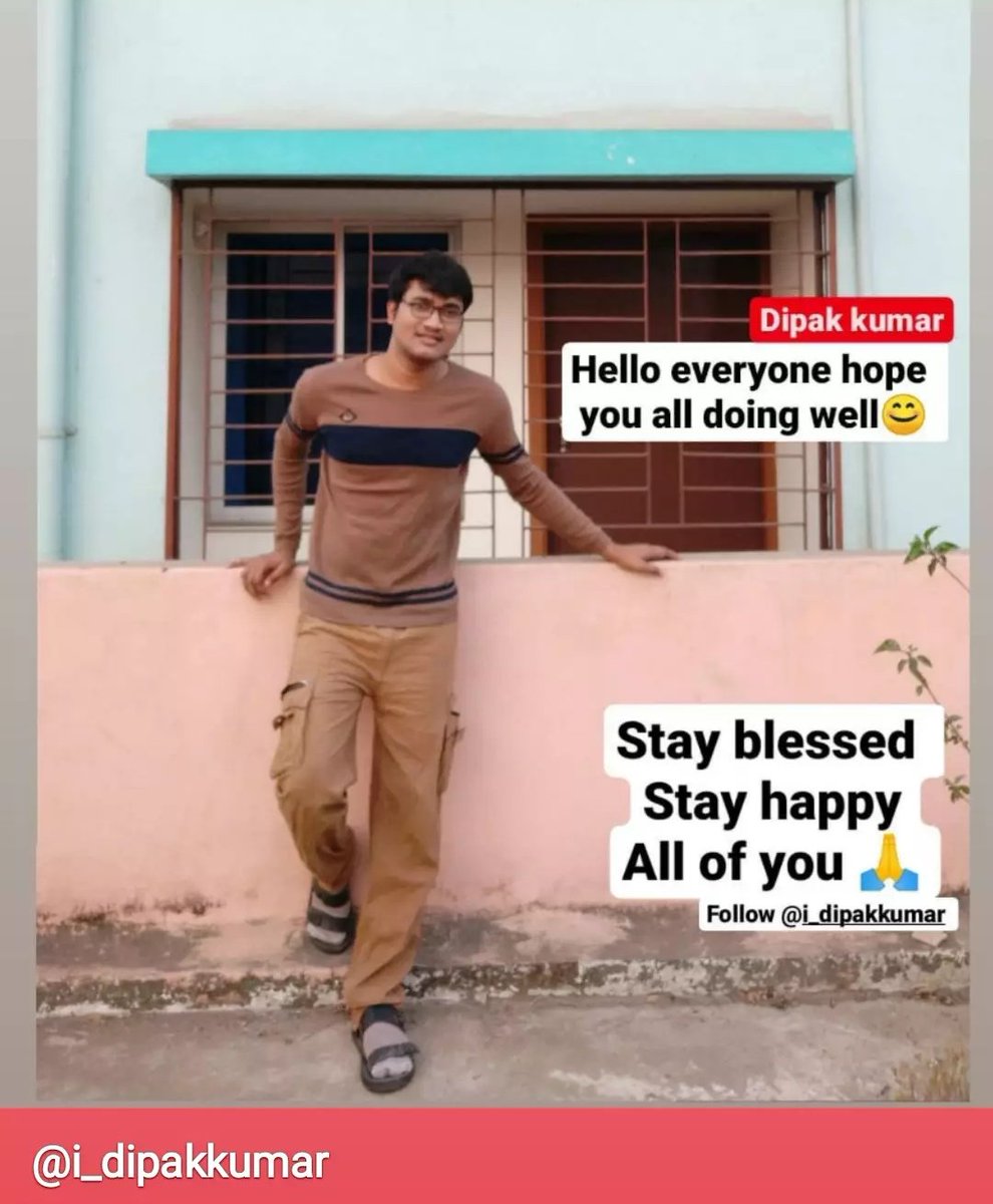 DipakKumar1111's tweet photo. Hello my tweeter friend's hope you all doing well... Stay blessed.. Follow me on Instagram to stay connected ❤❤
#Dipak_kumar #Dipak #Instagram https://t.co/rdy9tmDsq7