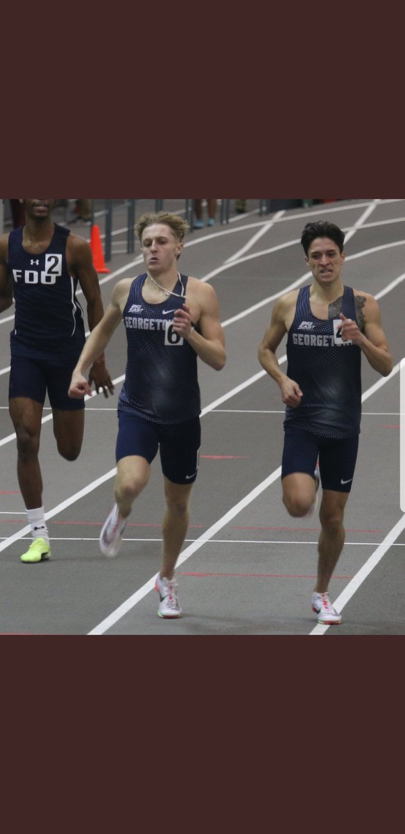 Former OBTRACK athlete Nick Medeiros wins the 500 meters in his collegiate debut at Georgetown University!!! Congrats Nick!!