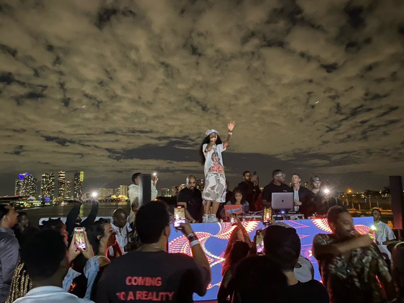 RockTheBells's tweet photo. Yacht the Basel: Night Edition 🛥Special guest @KAASHMYCHECKS is ba-aack! 🤩 #RTBBasel #ArtoftheCheetle presented by @ChesterCheetah 🧡 https://t.co/H8tmx0xsJJ