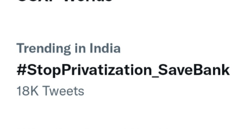 Yogeshkherli's tweet image. We are trending with 18K tweet
@HansrajMeena
@trib_tribing
@Fight4RightTeam 
#StopPrivatization_SaveBank