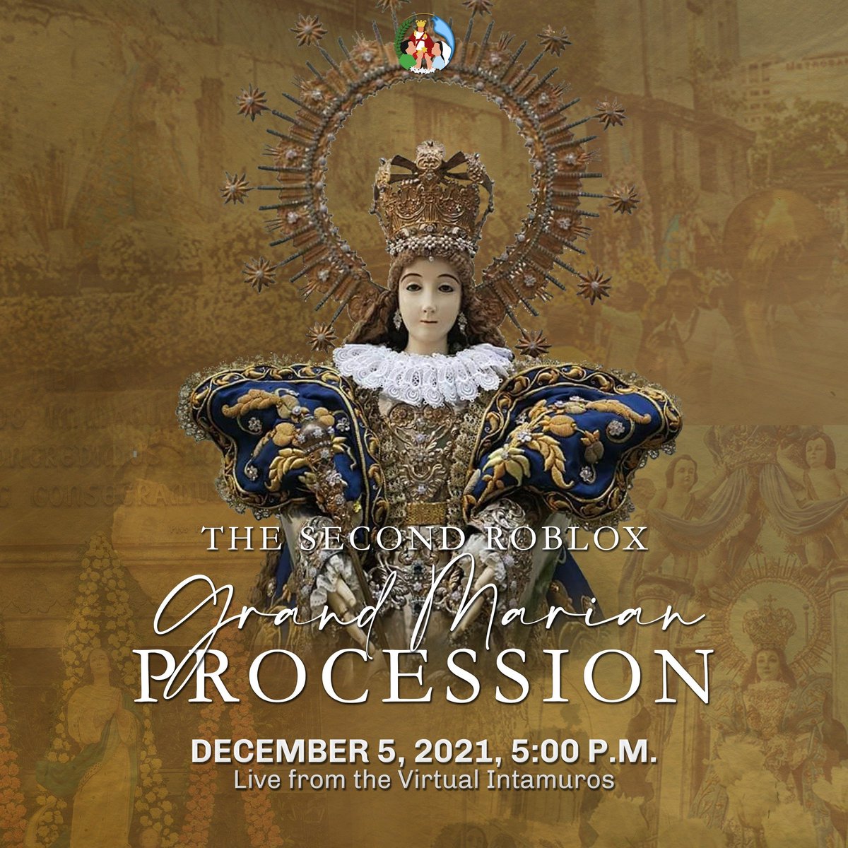 FilCatholicsRBX's tweet photo. Ka-RFC!
Tatlong oras na lamang bago ang pinaka-engrandeng Virtual Procession na handog sa inyo ng Roblox Filipino Catholics, ang Second Roblox Intramuros Grand Marian Procession!
Panoorin ito ng live sa ating Facebook Page sa ganap na 4:45 ng Hapon.
#RoIGMP2021
#IGMPrfc https://t.co/F2o9HEWk5E