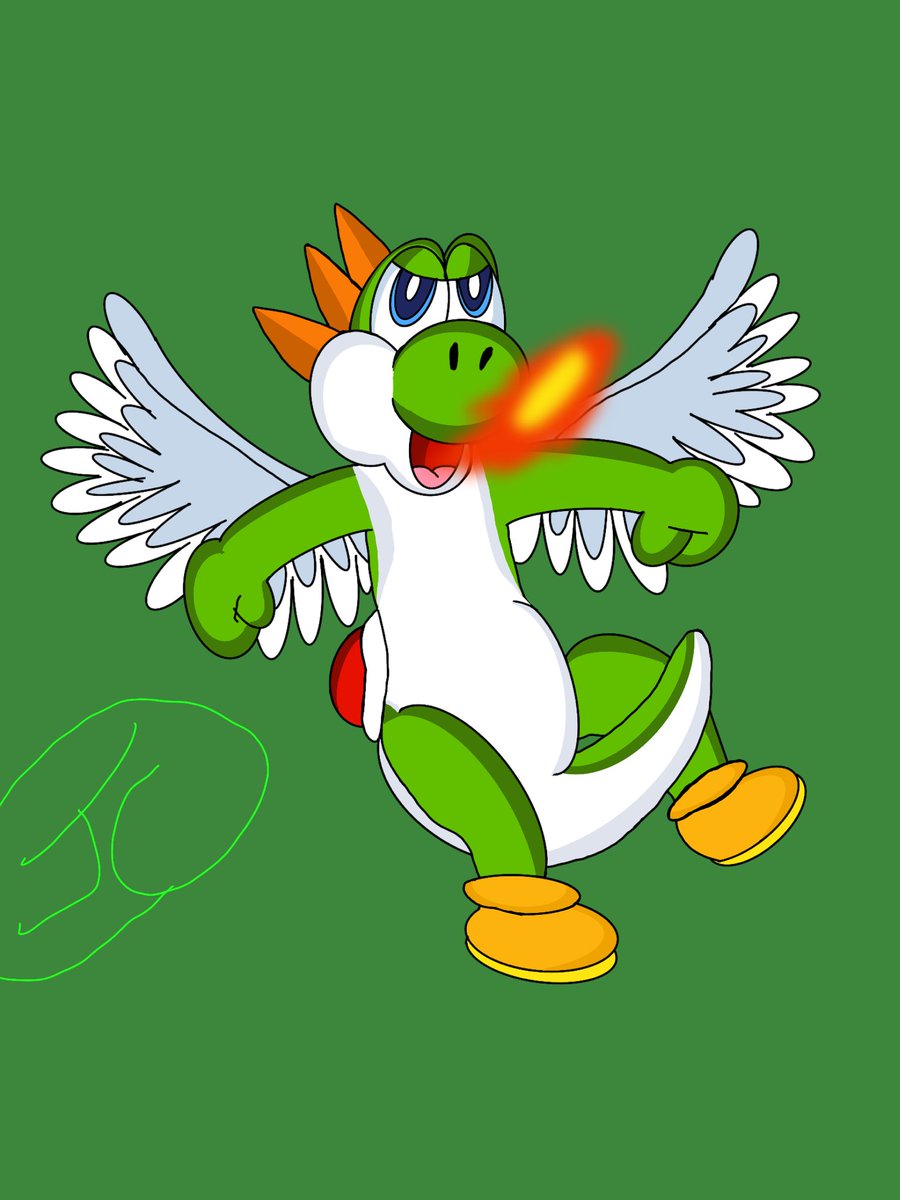 JCWArt's tweet photo. This picture I’m really proud of #YoshiWingsFireDragon https://t.co/wfbHKabTK8