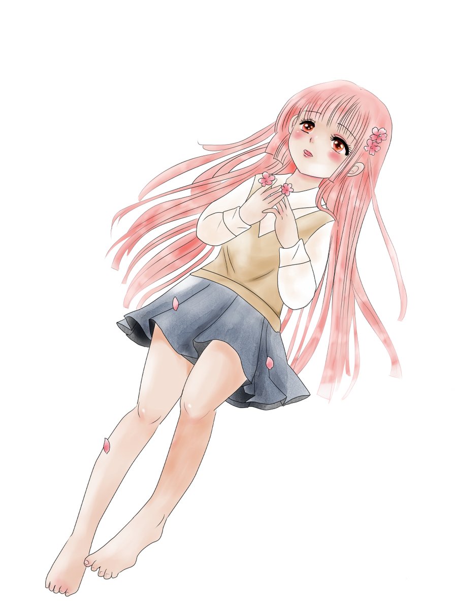 旧と新4月2日の誕生花桜 背景切り取り 旧の子はドキュメントが行方不明でjpeg 愛ちん ゆめみ愛 のイラスト