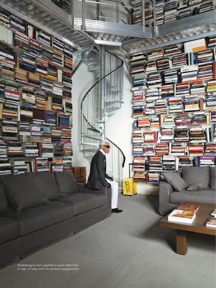 ryvnlovve's tweet photo. Karl Lagerfeld in his library https://t.co/vc1A7j4TZR
