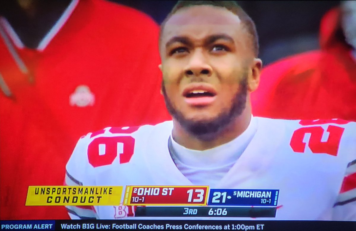 #OhioState fans watching #Michigan's blowout of #Iowa in the #B1GFCG: #Probably