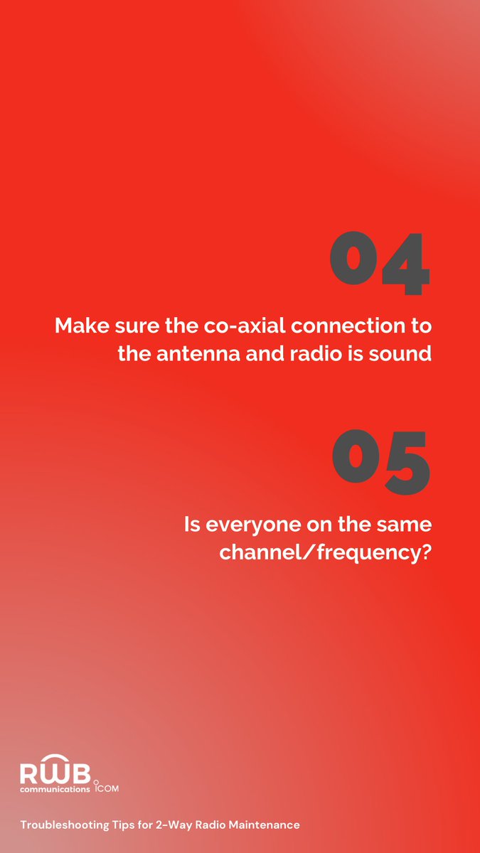 RWB_NZ's tweet photo. Radio troubles? Here’s a brief checklist of things to look out for when diagnosing your two-way radio. https://t.co/dLkYZX0FeD