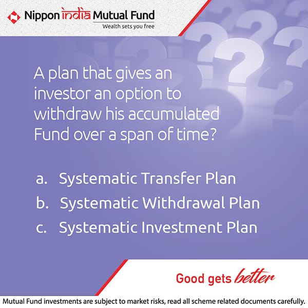 #TheNipponQuiz is here! Go right ahead and point out the correct answer in the comments below!

Add some explanation to help other readers understand the subject better.

#NipponIndiaMutualFund #MutualFund #Investment #Savings #FinancialGoals