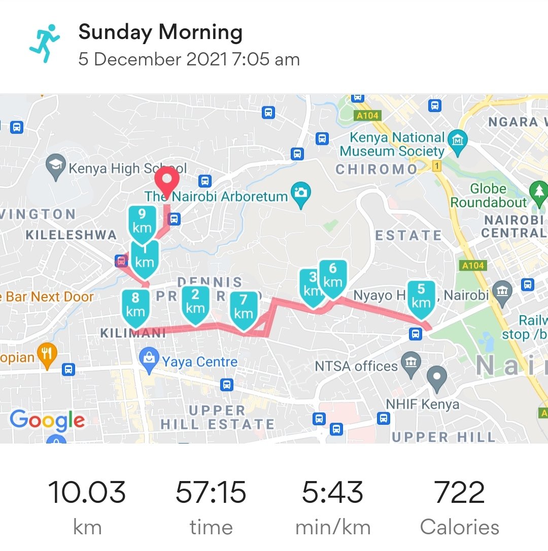 Hit the road on a cold drizzly Sunday morning for <a href="/LoiceWafula/">kenyaistired</a>. Congratulations once again!