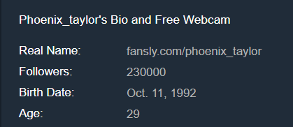 boondog19's tweet photo. Congrats to @phoenix__taylor for reaching 230,000 followers on @chaturbate #PhoenixTaylor https://t.co/wkOrMreaEy