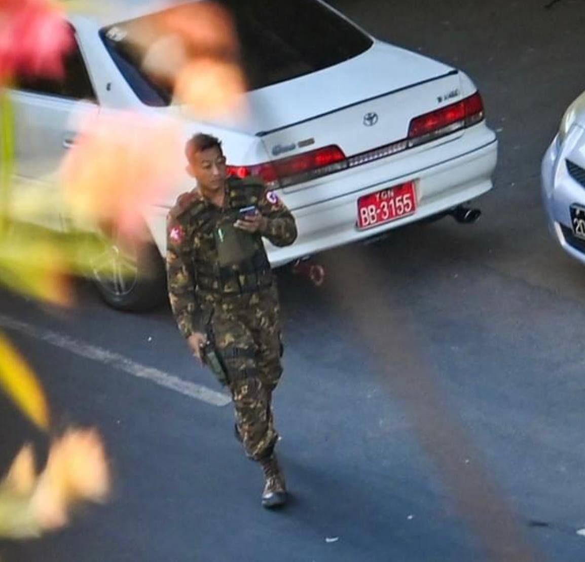 The faces of murderer #MyanmarMilitaryTerrorists who cracked down the anti-coup strike in Yangon's Kyimyindine Tsp at around 8 AM today.  Photo: YRF  #Dec5Coup #WarCrimesOfJunta #WhatsHappeningInMyanmar