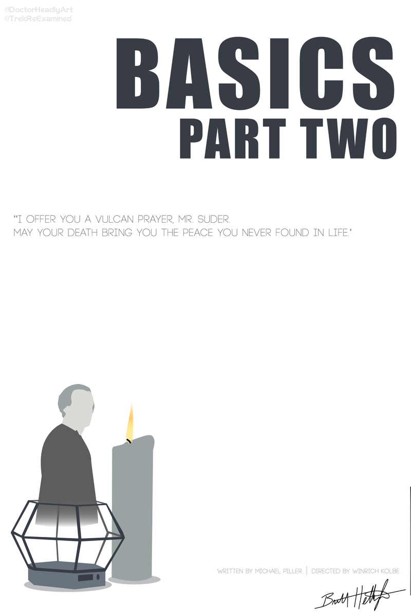 TrekReExamined's tweet photo. It has been a while since I have shared an episode poster with you. Here is my foray into Voyager's second season with #Basics2. Please remember Lon Suder fondly, not as the monster he was initially, but as the hero he became. https://t.co/7dqaaK17M4