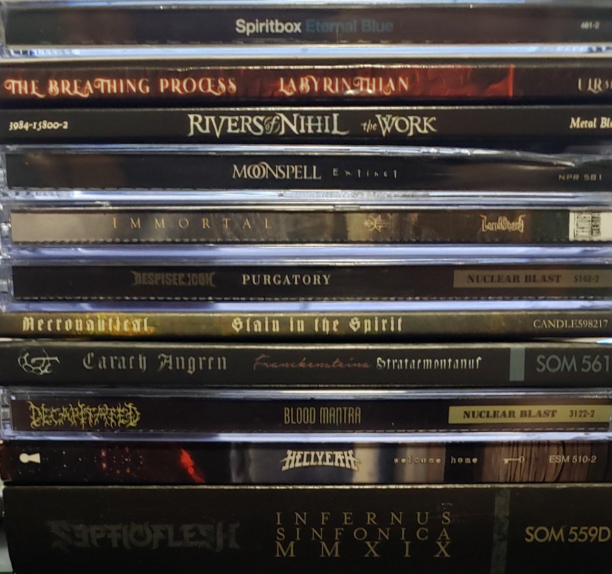 MMEntwined's tweet photo. On this episode of tunes currently spending time with #spiritbox #thebreathingprocess #riversofnihil #moonspell #lornashore #despisedicon #necronautical #carachangren #decapitated #hellyeah #septicflesh #metal #djent #deathcore #blackmetal #progessivemetal #symphonicmetal https://t.co/IHRk0qsT2Y