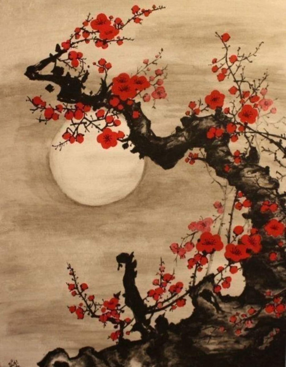 Китайская живопись деревья