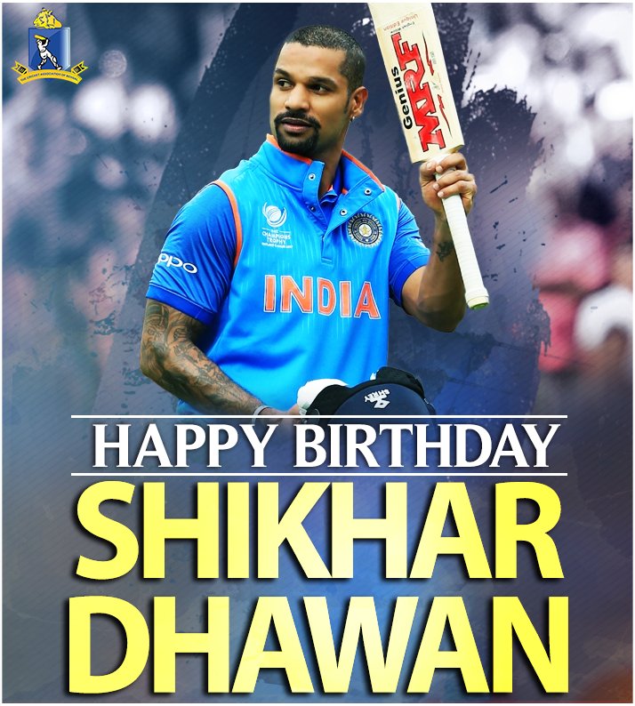 Happy 36th Birthday to Indian International Cricketer,
Mr Shikhar Dhawan Ji.         