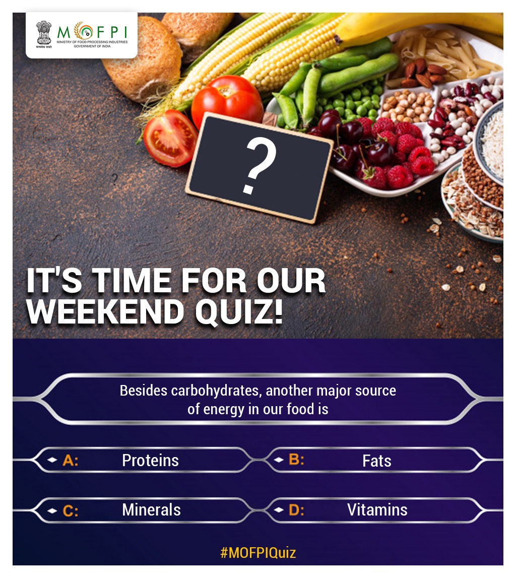 MOFPI_GOI's tweet photo. Weekend quiz time is back! Don't miss it! Give us the right answer by commenting below with your answer using #MOFPIQuiz https://t.co/cgsUJ4qi1s