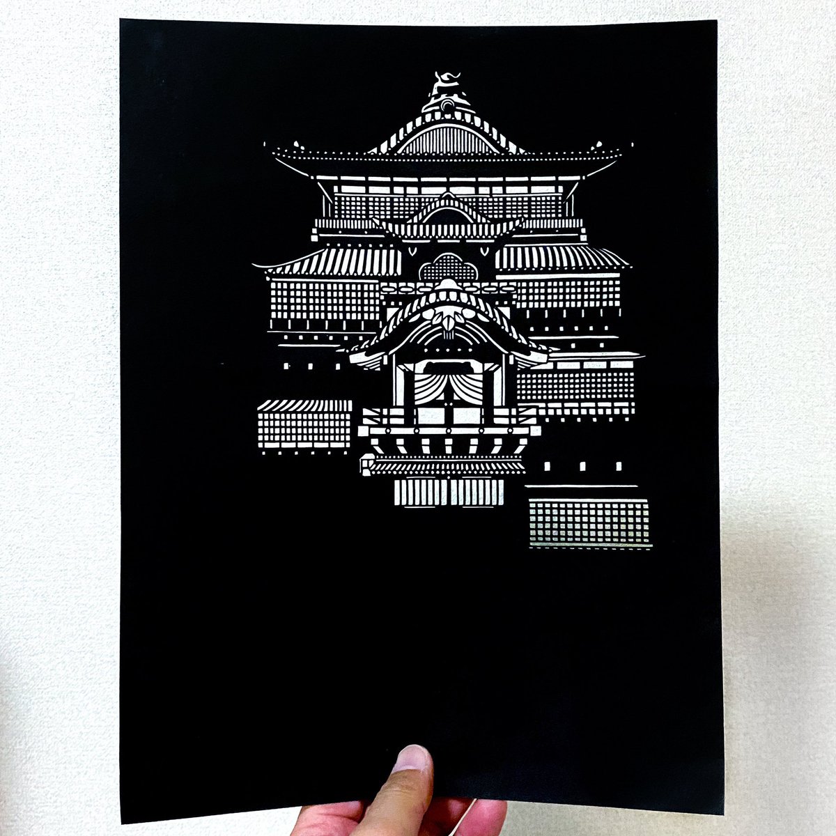 切り絵 #油屋 #千と千尋の神隠し