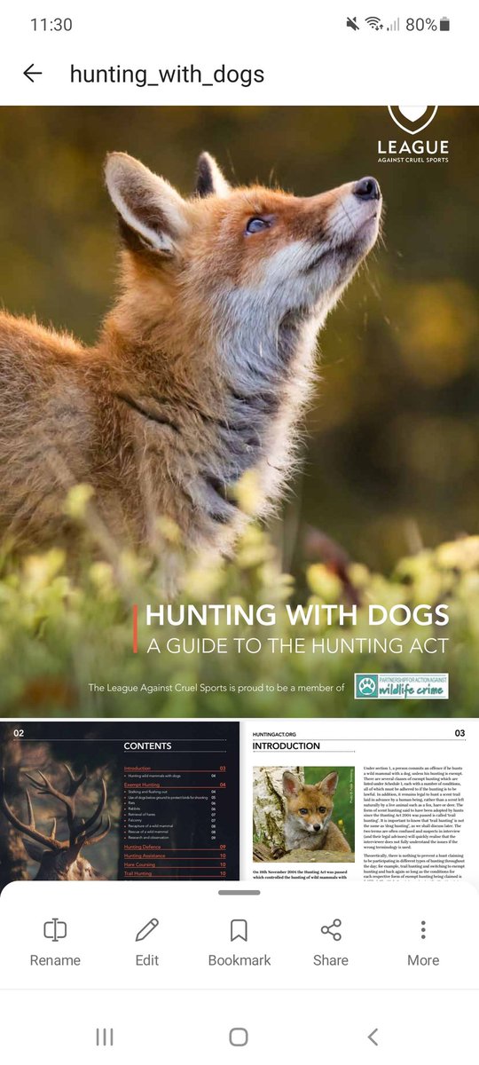 WildlifeCrimeTr's tweet photo. Great Investigators Guide for Police on illegal #Foxhunting #StagHunting #HareHunting for WCOs &amp; officers who are not trained or experienced in Hunting Act 2004 legislation. @CPSUK website gives a good legal summary too
Noone is above the law on any #wildlifecrime 
#Wildlifeconf https://t.co/mLHPxGC1J7