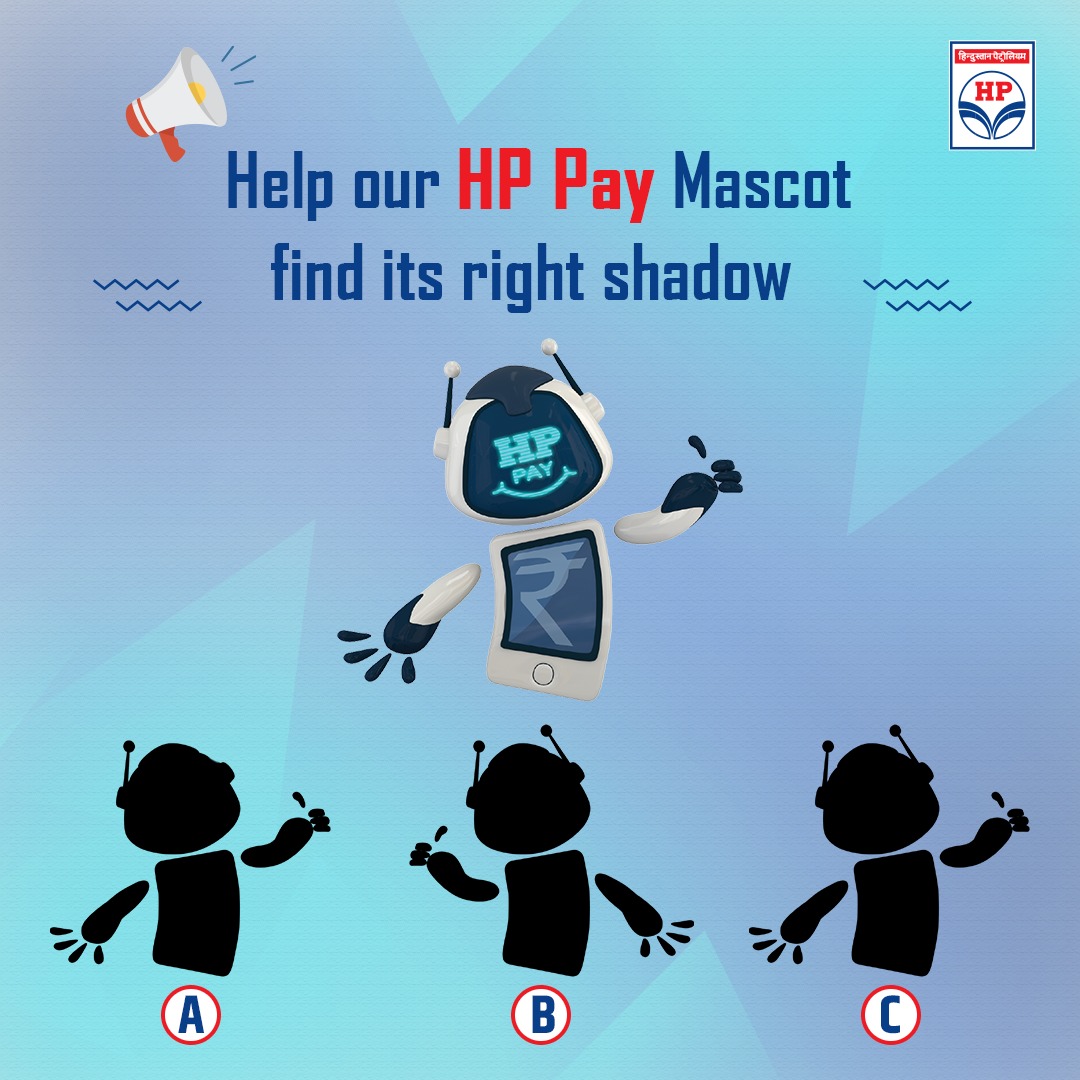 Be as quick as #HPPay App to provide cashless transactions and rewards. Help our mascot find it's right shadow and download the #HPPay App now
Android: bit.ly/2x3zXSL
iOS: apple.co/2QnBdqC

#EarnRewards #HPPay #DigitalIndia