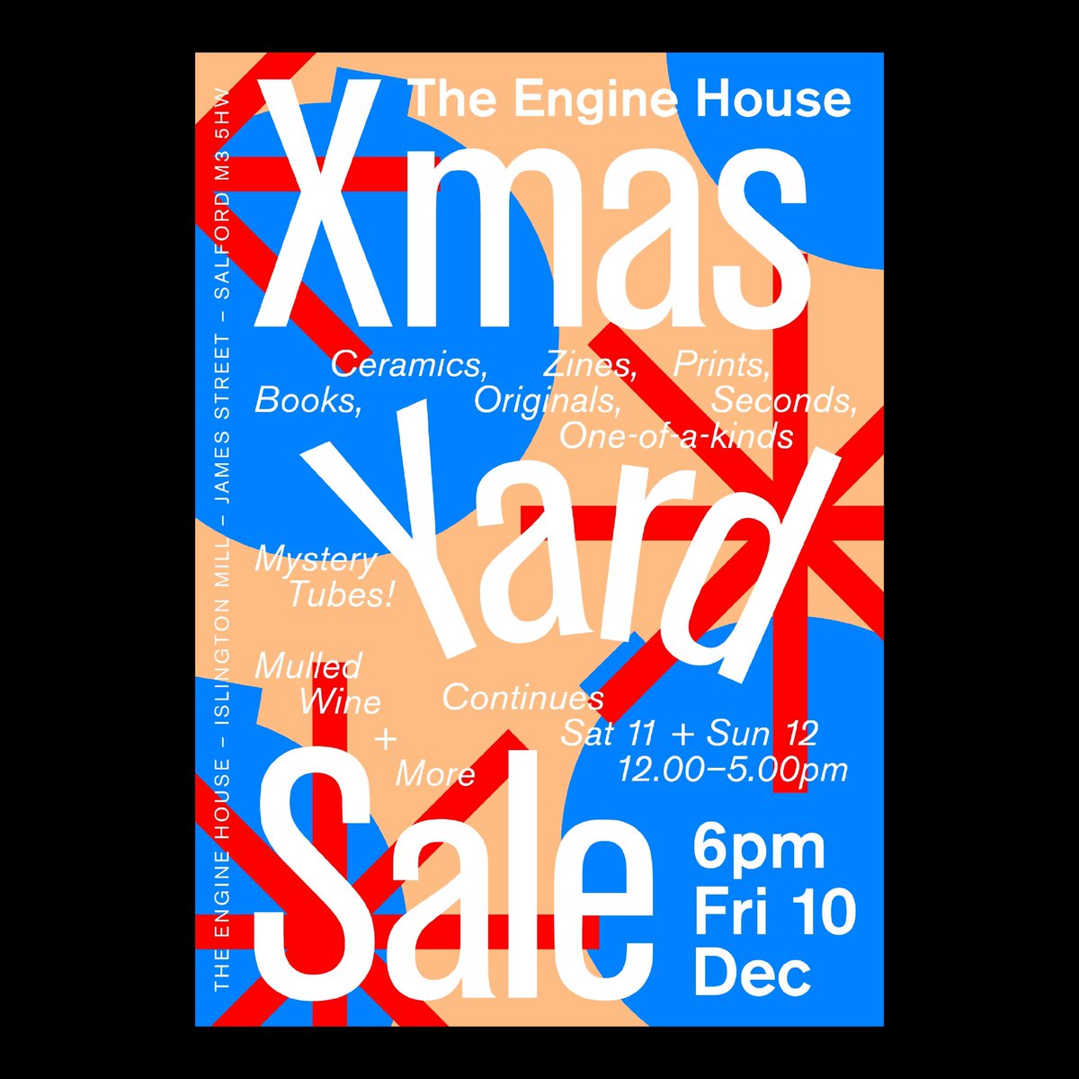 🎄Christmas times alert!🎄

Come join the fun at our Engine House studio pals Xmas Yard Sale. 

Opening this Fri at 6pm
Free + all welcome
Mulled wine on hand 🍷

And – the Mystery Tubes are back! 
😵‍💫😵‍💫😵‍💫🔮🔮🔮🌀🌀🌀
