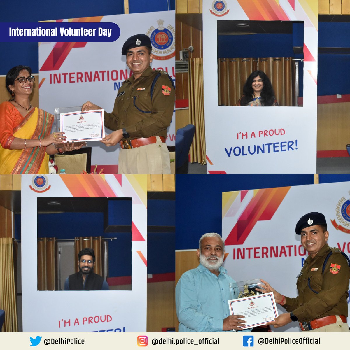 On the occasion of #InternationalVolunteerDay, <a href="/DCPNewDelhi/">DCP New Delhi</a> felicitated 31 volunteers in recognition of their selfless contribution to the society and for promoting various citizen-centric initiatives of #DelhiPolice.

#IVD2021