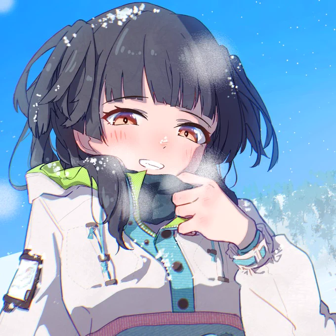 今回の冬優子、瞳に空の青を反射させたらとてもいい顔になってくれてめちゃかわです 