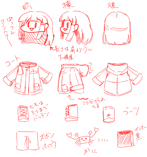 キャラデザを練る。 https://t.co/pZUEwfO1zn 