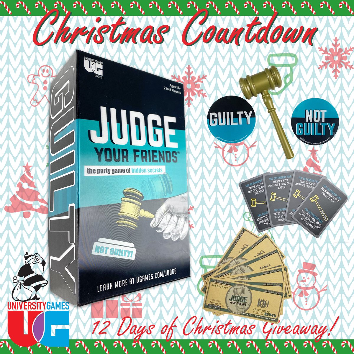 ugames_uk's tweet photo. 12 Days of Christmas Giveaway - Day 5🎅🏻🎁 To be in with a chance of winning our new adult party game Judge Your Friends :
RT &amp; Follow
Comment: #UniversityGamesGiveaway
Closes at 11am on 6/12/21 UK only full T&amp;C’s on FB &amp; IG #giveaway #12DaysofChristmas #win https://t.co/c5s0ePJ7zK