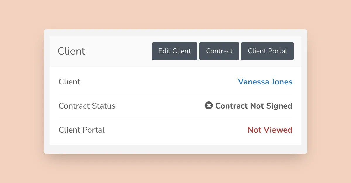 We've redesigned our Client Portal to allow you to easily send contracts, accept payments and share files with clients all with a push of a button.
