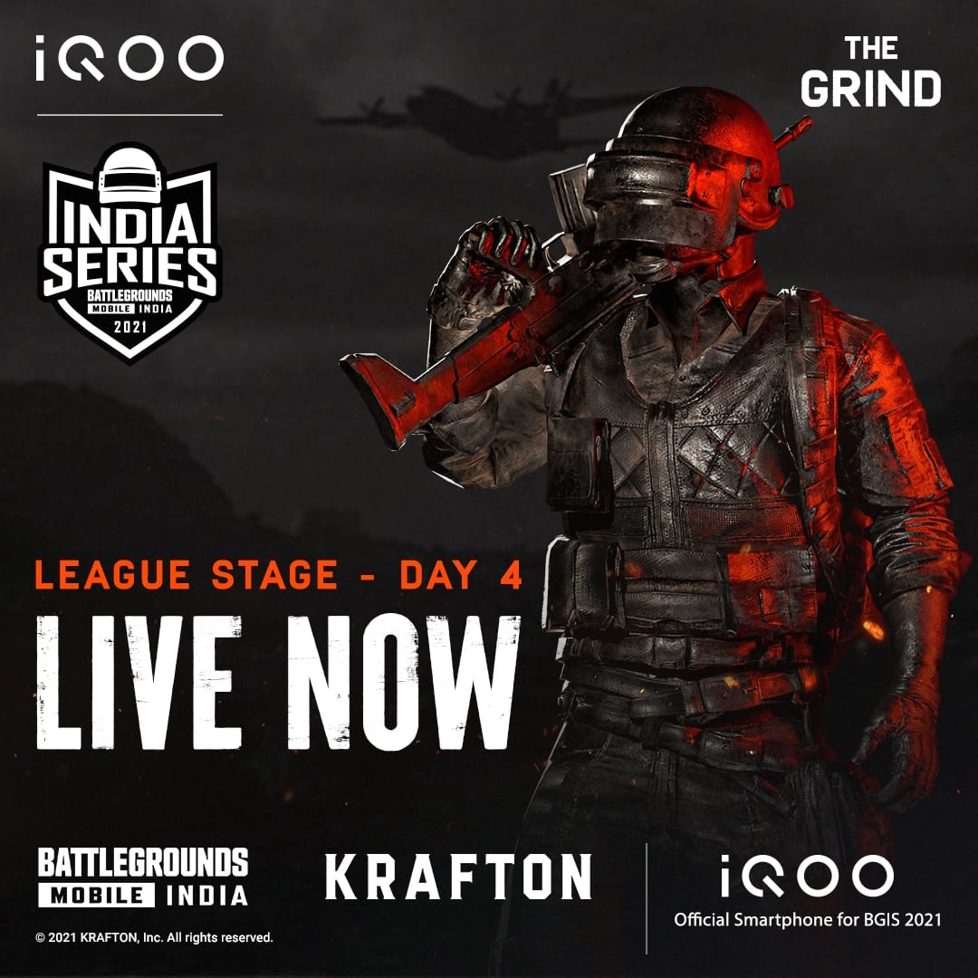 IqooInd's tweet photo. The iQOO BATTLEGROUNDS MOBILE INDIA SERIES 2021 GRIND Day 4 is live now 🔴

Watch LIVE on the official iQOO ESPORTS YouTube channel now!

Link - https://t.co/hVfyOdcFiC

#BGIS #iQOO #BGMI #iQOOxBGIS https://t.co/vuoLMRBuPS