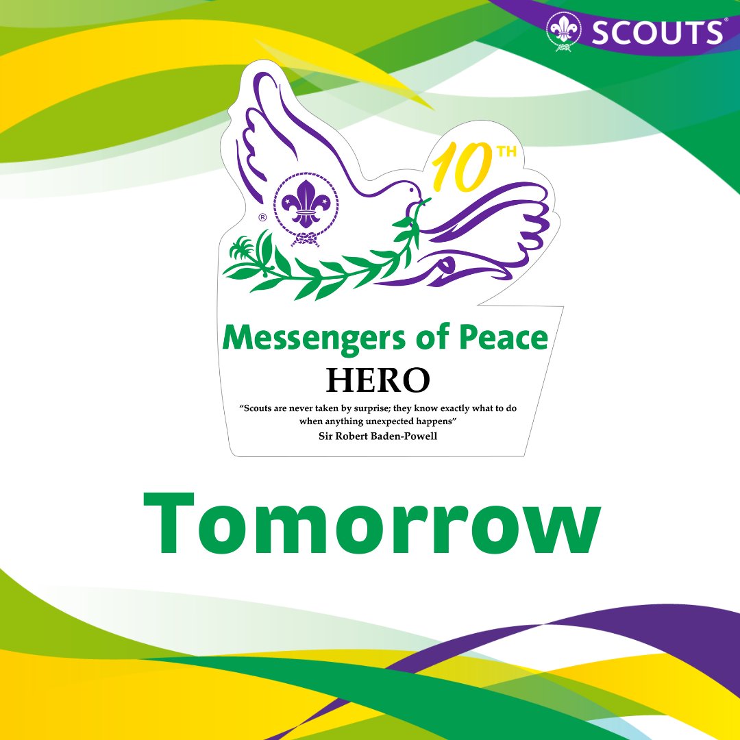 worldscouting's tweet photo. 🎉 LIVE tomorrow: #MessengersOfPeace Hero Awards! 🎉

MoP Heroes are #Scouts who have led exceptional community service projects in their communities. You won't want to miss it!

🗓 Monday, 6 December
🕘 8AM NYC / 1PM London / 4PM Nairobi / 9PM KL
📍 https://t.co/g4sQe7rB6W https://t.co/sYk2ZNjAx7