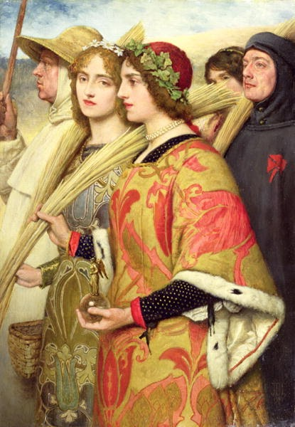 LordFredericLe1's tweet photo. This is James Dromgole Linton's (1840-1916) amazing undated painting, Thanksgiving!! #Art #Fineart #Victorian #Painting #Linton #PreRaphaelite #Romanticism #medievalsim https://t.co/FPnEFkV3DP
