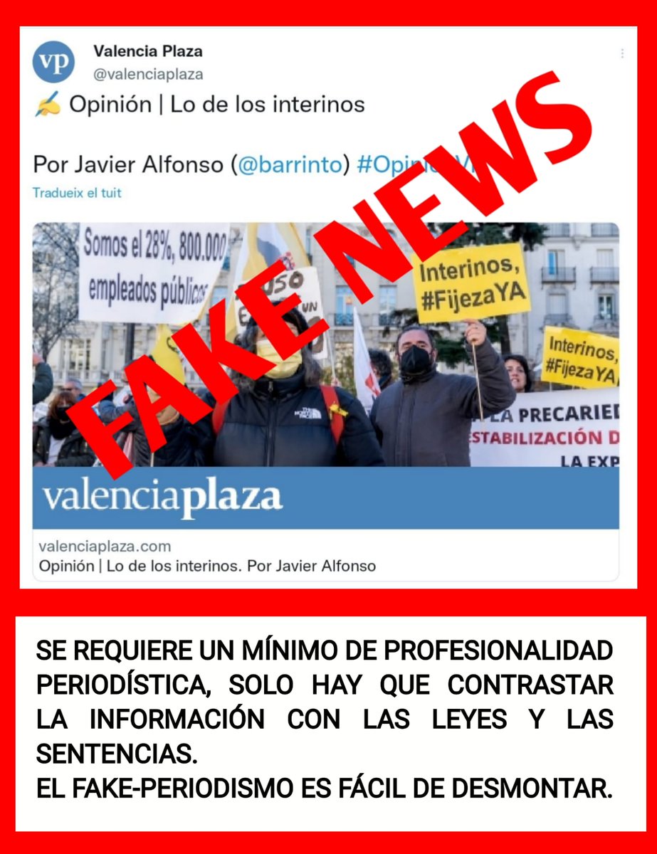 corteganoalejo's tweet photo. 🧨Menudo titular @Sr @barrinto "Lo de los interinos"
👉🏻¿Qué tal si lo enfoca con información veraz, y matices de sensibilidad hacia las personas afectadas?
👉🏻¿Qué tal un poco de pundonor para con su profesión y el código deontológico al que han de ajustarse?
🎯 #FijezaYa https://t.co/71QzNnqlm5