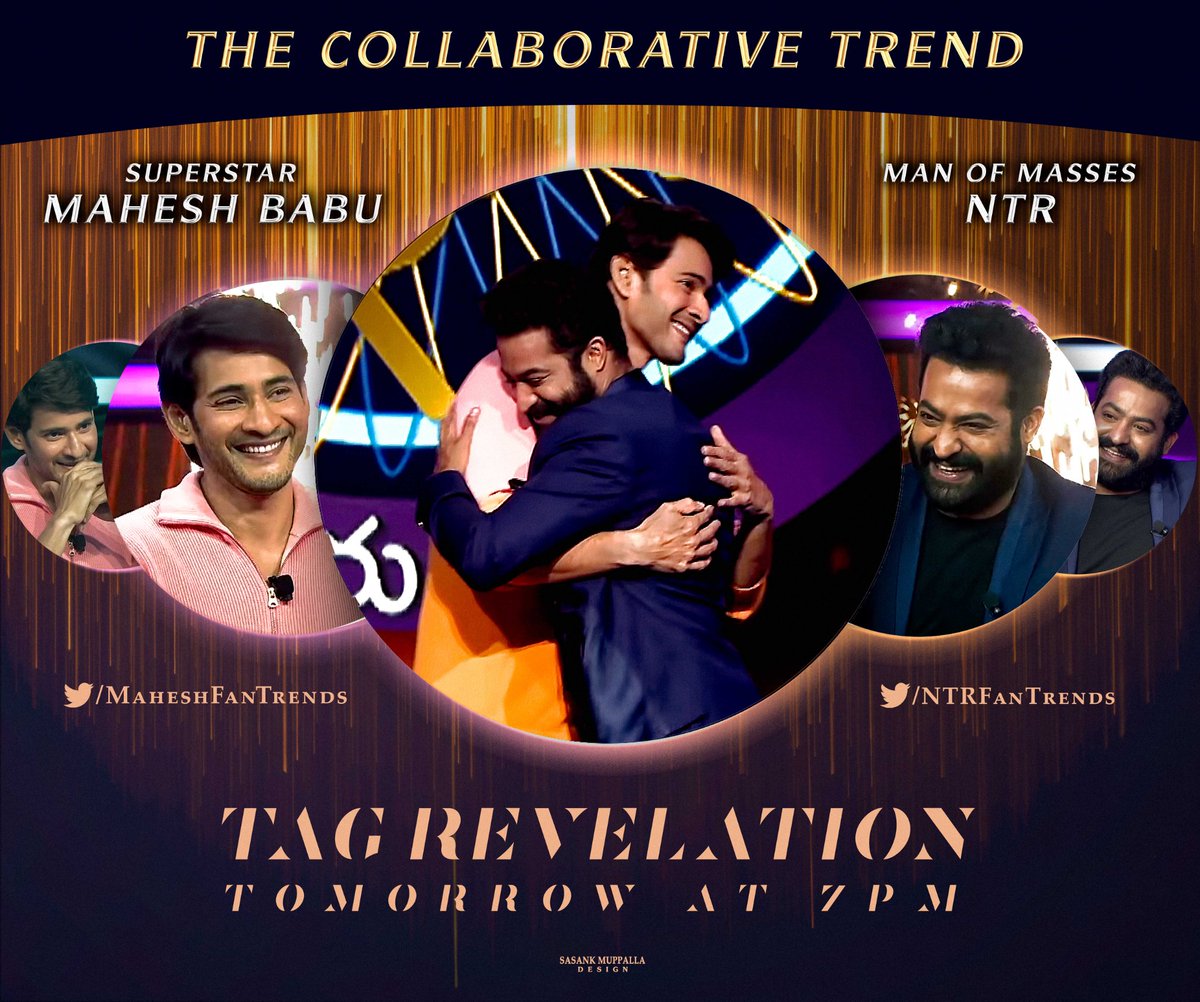 ZindabadSSMB's tweet photo. #NtrEMKWithSSMBToday tag 🔥👌👌
#EvaruMeeloKoteeswaruluonGeminiTV
#PoonakaalaEpisodeLoading

Babulake Babu Mahesh Babu 
Jai Babu ✊
#Superstar @urstrulyMahesh 🦁
#SarkaruVaariPaata #SuperStarMaheshBabu https://t.co/USOuqkVyCm