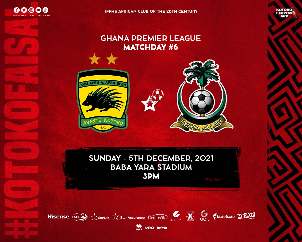 AsanteKotoko_SC's tweet photo. It's derby day in Kumasi⚔🔥

#AKSC #KotokoFaisal #GPLmd6 https://t.co/5Q0oxQd3yk
