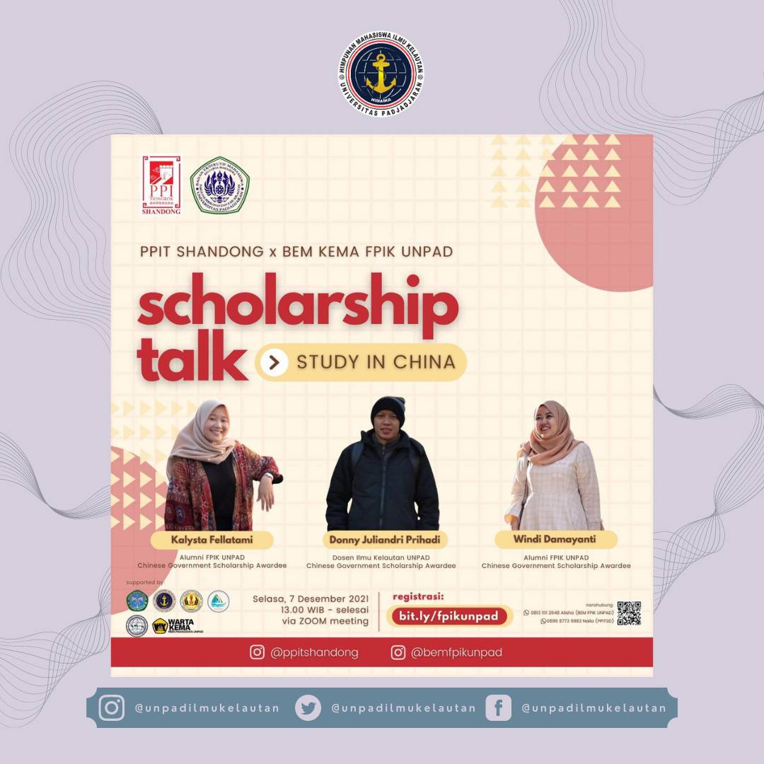 [Scholarship Talk Study In China PPIT SHANDONG x BEM KEMA FPIK UNPAD]

Kali ini kakak-kakak dari PPIT Shandong yang bekerja sama dengan BEM KEMA FPIK Unpad mengajak kema semua untuk mendapatkan kesempatan beasiswa studi di luar negeri loh
Cek instagram untuk lebih lengkap